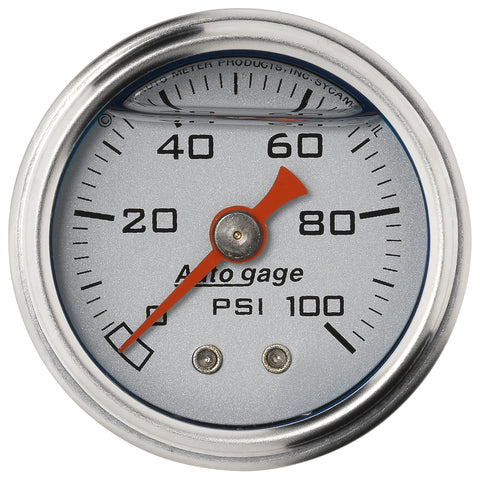 1-1/2" PRESSURE 0-100 PSI SILVER