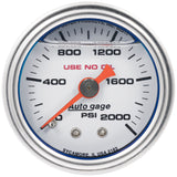 1-1/2" PRESSURE 0-2000 PSI WHITE