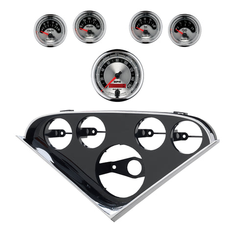5 GAUGE DIRECT-FIT DASH KIT CHEVY 55-56 AMERICAN MUSCLE
