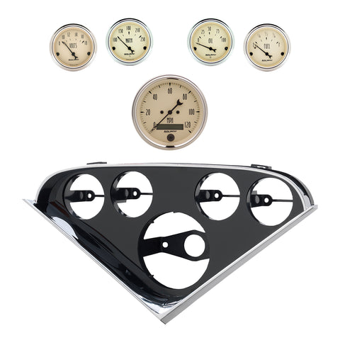 5 GAUGE DIRECT-FIT DASH KIT CHEVY 55-56 ANTIQUE BEIGE