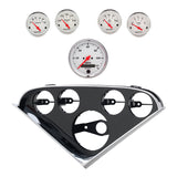 5 GAUGE DIRECT-FIT DASH KIT CHEVY 55-56 ARTIC WHITE