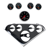 5 GAUGE DIRECT-FIT DASH KIT CHEVY 55-56 DESIGNER BLACK