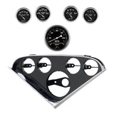 5 GAUGE DIRECT-FIT DASH KIT CHEVY 55-56 OLD TYME BLACK