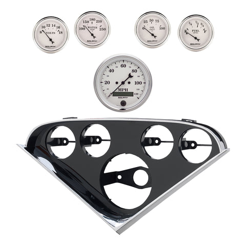 5 GAUGE DIRECT-FIT DASH KIT CHEVY 55-56 OLD TYME WHITE
