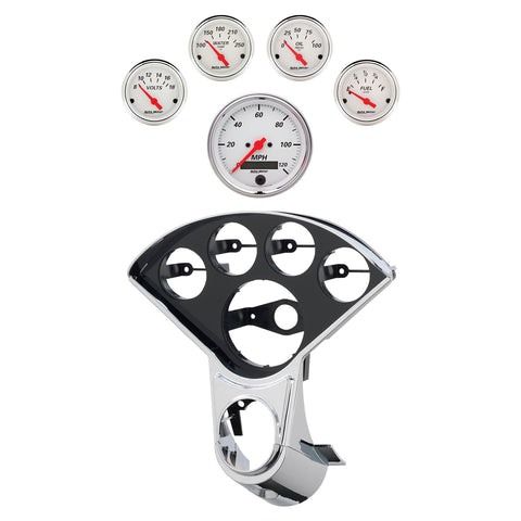 5 GAUGE DIRECT-FIT DASH KIT CHEVY TRUCK 55-59 ARTIC WHITE