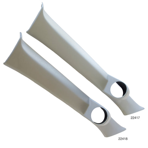 A-PILLAR FULL SINGLE 2-5/8" LT. GRAY HONDA CIVIC (2DR.) 92-95 EG