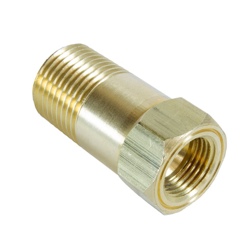 FITTING ADAPTER 1/2-1/16" NPT MALE EXTENSION BRASS FOR MECH. TEMP. GAUGE