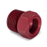 FITTING ADAPTER 1/2-1/16" NPT MALE ALUMINUM RED FOR MECH. TEMP. GAUGE