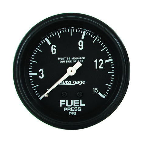 2-5/8" FUEL PRESSURE 0-15 PSI AUTO GAGE