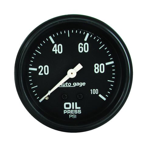 2-5/8" OIL PRESSURE 0-100 PSI AUTO GAGE