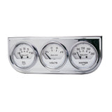 GAUGE CONSOLE OILP/WTMP/VOLT 2-1/16" 100 PSI/280 °F/16V WHT DIAL CHROME BZL AG