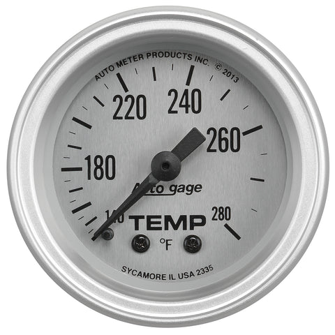 2-1/16" WATER TEMPERATURE 140-280 °F AUTO GAGE