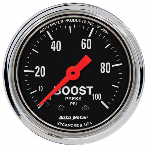2-1/16" BOOST 0-100 PSI TRADITIONAL CHROME