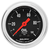 2-1/16" OIL PRESSURE 0-100 PSI TRADITIONAL CHROME