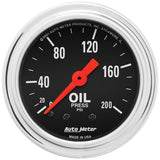 2-1/16" OIL PRESSURE 0-200 PSI TRADITIONAL CHROME