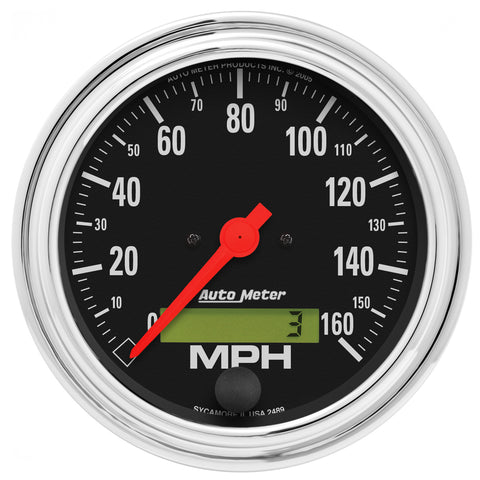 3-3/8" SPEEDOMETER 0-160 MPH TRADITIONAL CHROME