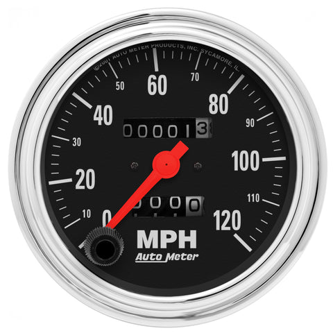 3-3/8" SPEEDOMETER 0-120 MPH TRADITIONAL CHROME