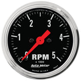 2-1/16" IN-DASH TACHOMETER 0-5000 RPM TRADITIONAL CHROME