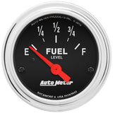 2-1/16" FUEL LEVEL 73-10 O LINEAR TRADITIONAL CHROME
