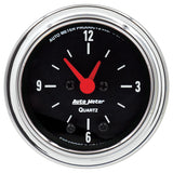 2-1/16" CLOCK 12 HOUR TRADITIONAL CHROME