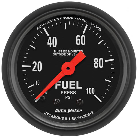 2-1/16" FUEL PRESSURE 0-100 PSI Z-SERIES