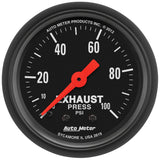 2-1/16" EXHAUST PRESSURE 0-100 PSI Z-SERIES