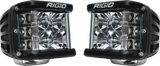 RIGID D-SS PRO Side Shooter Flood Optic Surface Mount Black Housing Pair