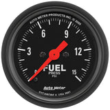 2-1/16" FUEL PRESSURE 0-15 PSI Z-SERIES