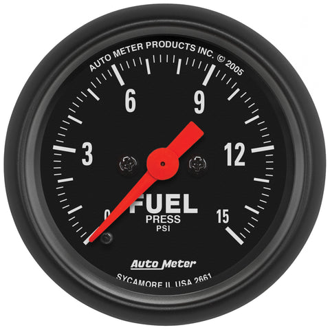 2-1/16" FUEL PRESSURE 0-15 PSI Z-SERIES
