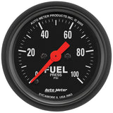 2-1/16" FUEL PRESSURE 0-100 PSI Z-SERIES