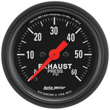 2-1/16" EXHAUST PRESSURE 0-60 PSI Z-SERIES