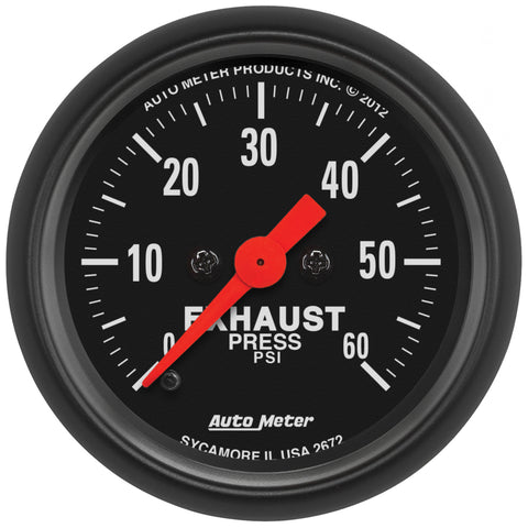 2-1/16" EXHAUST PRESSURE 0-60 PSI Z-SERIES