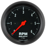 3-3/8" IN-DASH TACHOMETER 0-6000 RPM Z-SERIES