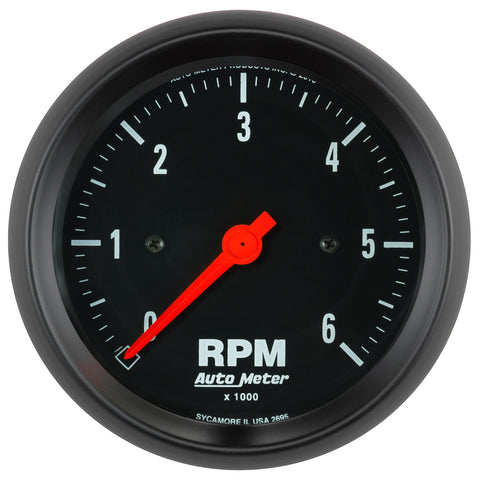 3-3/8" IN-DASH TACHOMETER 0-6000 RPM Z-SERIES