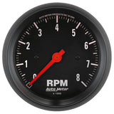 3-3/8" IN-DASH TACHOMETER 0-8000 RPM Z-SERIES