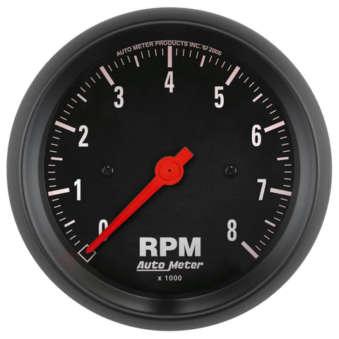 3-3/8" IN-DASH TACHOMETER 0-8000 RPM Z-SERIES