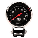 2-5/8" PEDESTAL TACHOMETER 0-8000 RPM TRADITIONAL CHROME