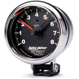 3-3/4" PEDESTAL TACHOMETER 0-8000 RPM TRADITIONAL CHROME