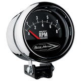 3-3/4" PEDESTAL RETRO TACH 0-8000 RPM SHORT SWEEP TRADITIONAL CHROME