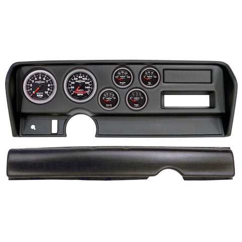 6 GAUGE DIRECT-FIT DASH KIT PONTIAC GTO NO AC 70-72 SPORT-COMP II
