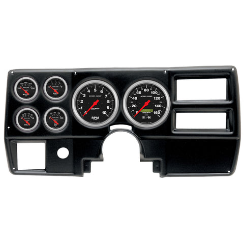 6 GAUGE DIRECT-FIT DASH KIT CHEVY/GMC TRUCK AC 84-87 SPORT-COMP