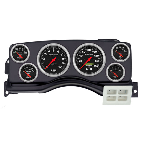6 GAUGE DIRECT-FIT DASH KIT FORD MUSTANG 87-89 SPORT-COMP