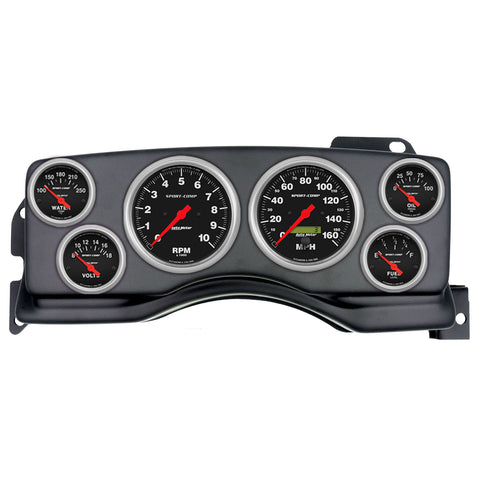 6 GAUGE DIRECT-FIT DASH KIT FORD MUSTANG 90-93 SPORT-COMP