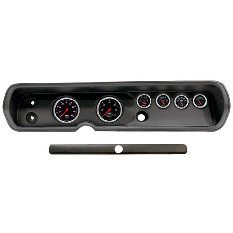 6 GAUGE DIRECT-FIT DASH KIT CHEVY CHEVELL 64-65 DESIGNER BLACK