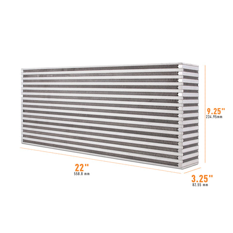 Mishimoto MMUIC-10 Universal Air-to-Air Race Intercooler Core 22 In X 9.25in X 3.25in