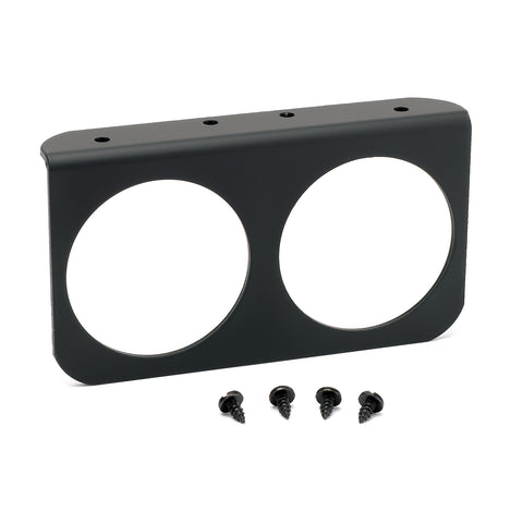 GAUGE MOUNTING PANEL DUAL 2-5/8" BLACK ALUMINUM