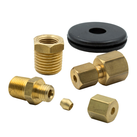 FITTING KIT 1/8" NPTF COMPRESSION TO 1/8" LINE BRASS