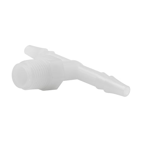 FITTING TEE 3/16" HOSE BARB TO 1/8" NPT MALE PLASTIC