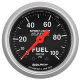 2-1/16" FUEL PRESSURE 0-100 PSI SPORT-COMP