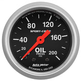 2-1/16" OIL PRESSURE 0-200 PSI SPORT-COMP